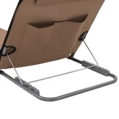 Tapis De Plage Pliables 2 Pcs Acier Et Tissu Marron -Mobilier De Jardin tapis de plage pliables 2 pcs acier et tissu marron 3666722931113 978296