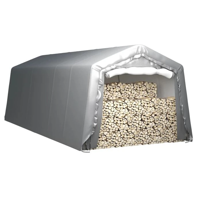 Tente De Rangement 300x750 Cm Acier Gris 4 Tente De Rangement 300x750 Cm Acier Gris – Image 2