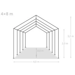 Tente De Rangement PE 4 X 8 M Blanc 21 Tente De Rangement PE 4 X 8 M Blanc -Mobilier De Jardin tente de rangement pe 4 x 8 m blanc 8718475619253 1275332