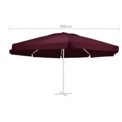 Tissu De Remplacement Pour Parasol D'extérieur Bordeaux 600 Cm -Mobilier De Jardin tissu de remplacement pour parasol d exterieur bordeaux 600 cm 3666722609654 1195935