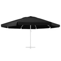 Tissu De Remplacement Pour Parasol D'extérieur Noir 600 Cm -Mobilier De Jardin tissu de remplacement pour parasol d exterieur noir 600 cm 3666722609593 1166284