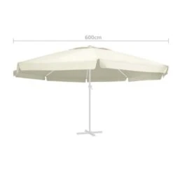 Tissu De Remplacement Pour Parasol D'extérieur Sable 600 Cm -Mobilier De Jardin tissu de remplacement pour parasol d exterieur sable 600 cm 3666722609623 1213621