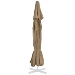 Tissu De Remplacement Pour Parasol D'extérieur Taupe 500 Cm -Mobilier De Jardin tissu de remplacement pour parasol d exterieur taupe 500 cm 3666722882606 1166257