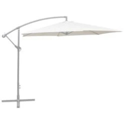 Tissu De Remplacement Pour Parasol Déporté Blanc Sable 300 Cm -Mobilier De Jardin tissu de remplacement pour parasol deporte blanc sable 300 cm 3666722882361 1166529