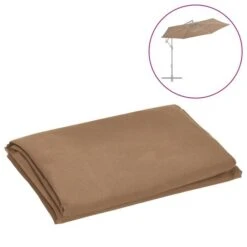 Tissu De Remplacement Pour Parasol Déporté Taupe 300 Cm