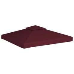 Toile Supérieure Double De Belvédère 310 G/m² 3x3 M Bordeaux -Mobilier De Jardin toile superieure double de belvedere 310 g m 3x3 m bordeaux 3666722180993 1217174