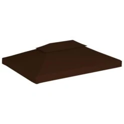Toile Supérieure Double De Belvédère 310 G/m² 4x3 M Marron -Mobilier De Jardin toile superieure double de belvedere 310 g m 4x3 m marron 3666722179706 1218452