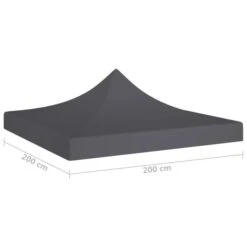 Toit De Tente De Réception 2x2 M Anthracite 270 G/m² -Mobilier De Jardin toit de tente de reception 2x2 m anthracite 270 g m 3666722202398 1166722