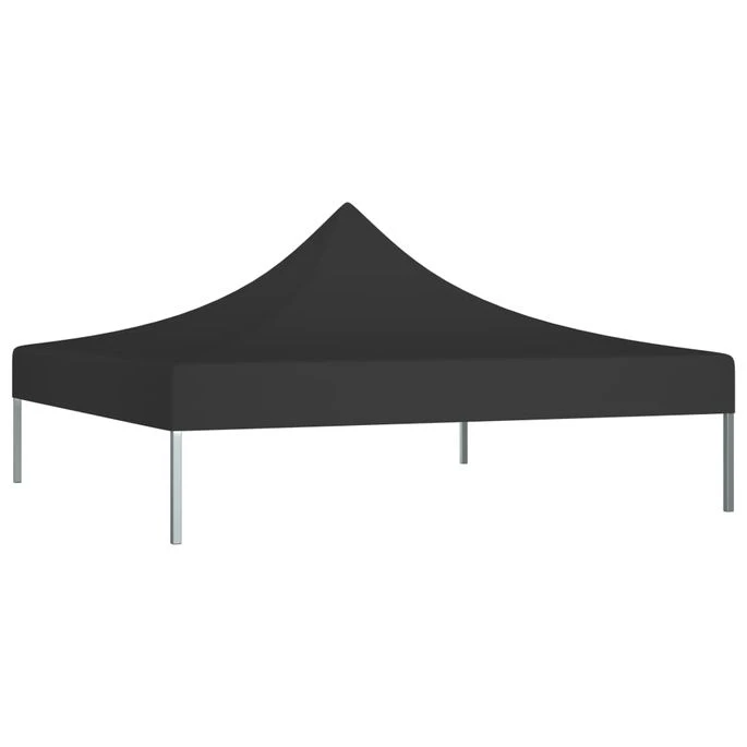 Toit De Tente De Réception 2x2 M Noir 270 G/m² 4 Toit De Tente De Réception 2x2 M Noir 270 G/m² – Image 2