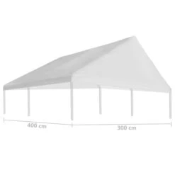 Toit De Tente De Réception 3 X 4 M Blanc -Mobilier De Jardin toit de tente de reception 3 x 4 m blanc 8718475718185 1217665