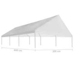 Toit De Tente De Réception 3 X 6 M Blanc -Mobilier De Jardin toit de tente de reception 3 x 6 m blanc 8718475718192 1217669