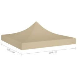 Toit De Tente De Réception 3x3 M Beige 270 G/m² -Mobilier De Jardin toit de tente de reception 3x3 m beige 270 g m 3666722183161 1215282