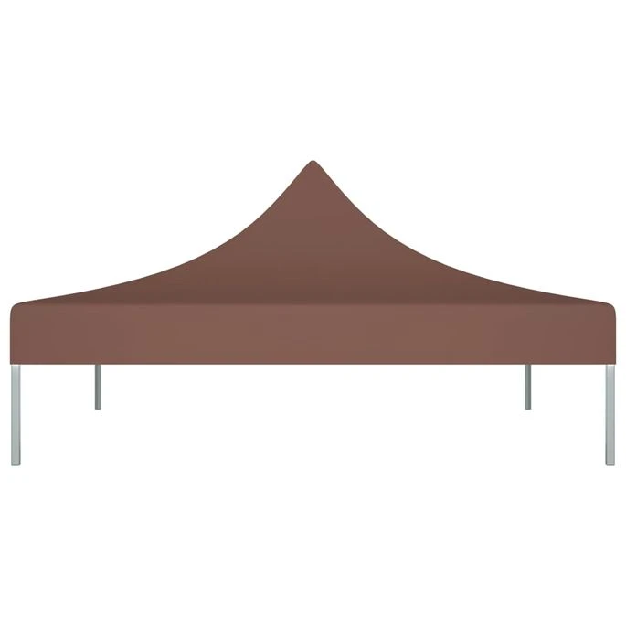 Toit De Tente De Réception 3x3 M Marron 270 G/m² 5 Toit De Tente De Réception 3x3 M Marron 270 G/m² – Image 3