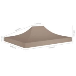 Toit De Tente De Réception 4,5x3 M Taupe 270 G/m² -Mobilier De Jardin toit de tente de reception 4 5x3 m taupe 270 g m 3666722182829 1215488
