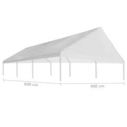Toit De Tente De Réception 4 X 6 M Blanc -Mobilier De Jardin toit de tente de reception 4 x 6 m blanc 8718475718208 1217673