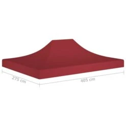 Toit De Tente De Réception 4x3 M Bordeaux 270 G/m² -Mobilier De Jardin toit de tente de reception 4x3 m bordeaux 270 g m 3666722182904 1215434