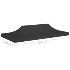 Toit De Tente De Réception 6x3 M Noir 270 G/m² -Mobilier De Jardin toit de tente de reception 6x3 m noir 270 g m 3666722935784 1215354