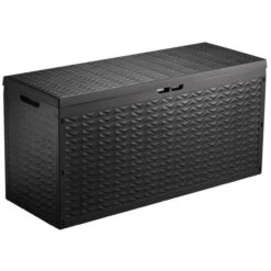 TOOD Malle De Rangement 330 L - 120 X 45 X 60 Cm - Gris Anthracite