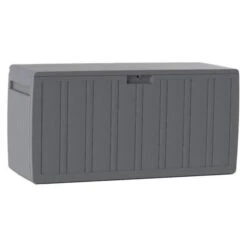 TOOD Malle De Rangement En Résine - 270 L - 117x45,5x57 Cm - Gris