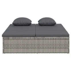 Transat Convertible Avec Coussin Résine Tressée Gris Foncé -Mobilier De Jardin transat convertible avec coussin resine tressee gris fonce 3666722124782 1345164
