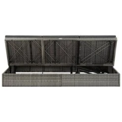 Transat Convertible Avec Coussin Résine Tressée Gris Foncé -Mobilier De Jardin transat convertible avec coussin resine tressee gris fonce 3666722124782 1345168