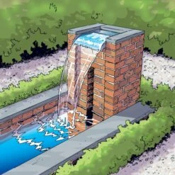 Ubbink Cascade Lame Nevada De Jardin 30 Cm Acier Inox Et éclairage LED -Mobilier De Jardin ubbink cascade lame nevada de jardin 30 cm acier inox et eclairage led 3666722182454 1215824