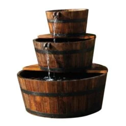 Ubbink Fontaine à Cascade De Jardin En Forme De 3 Barils Bois -Mobilier De Jardin ubbink fontaine a cascade de jardin en forme de 3 barils bois 3666722187251 1209412