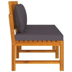 VidaxL Lit De Jour Avec Coussin Gris 200x60x75 Cm Bois D'acacia Solide -Mobilier De Jardin vidaxl lit de jour avec coussin gris 200x60x75 cm bois d acacia solide 3666722922715 1512414