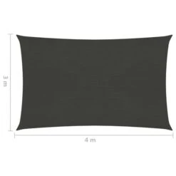Voile D'ombrage 160 G/m² Anthracite 3x4 M PEHD -Mobilier De Jardin voile d ombrage 160 g m anthracite 3x4 m pehd 3666722859356 937818