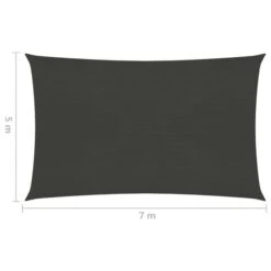 Voile D'ombrage 160 G/m² Anthracite 5x7 M PEHD 13 Voile D'ombrage 160 G/m² Anthracite 5x7 M PEHD -Mobilier De Jardin voile d ombrage 160 g m anthracite 5x7 m pehd 3666722859103 937866
