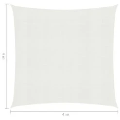 Voile D'ombrage 160 G/m² Blanc 4x4 M PEHD -Mobilier De Jardin voile d ombrage 160 g m blanc 4x4 m pehd 3666722360999 938309