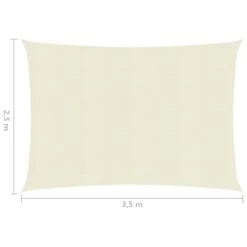 Voile D'ombrage 160 G/m² Crème 2,5x3,5 M PEHD -Mobilier De Jardin voile d ombrage 160 g m creme 2 5x3 5 m pehd 3666722858809 938118