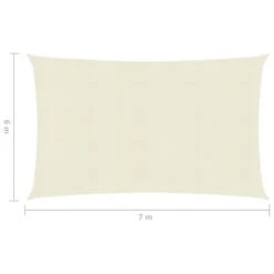Voile D'ombrage 160 G/m² Crème 6x7 M PEHD -Mobilier De Jardin voile d ombrage 160 g m creme 6x7 m pehd 3666722361125 938202