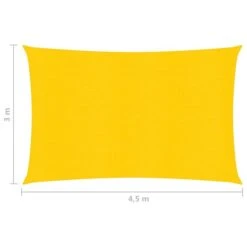 Voile D'ombrage 160 G/m² Jaune 3x4,5 M PEHD -Mobilier De Jardin voile d ombrage 160 g m jaune 3x4 5 m pehd 3666722359320 939851
