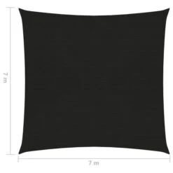 Voile D'ombrage 160 G/m² Noir 7x7 M PEHD -Mobilier De Jardin voile d ombrage 160 g m noir 7x7 m pehd 3666722358668 940373