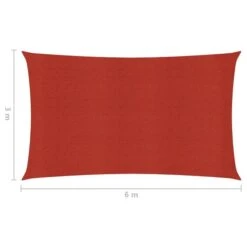 Voile D'ombrage 160 G/m² Rouge 3x6 M PEHD -Mobilier De Jardin voile d ombrage 160 g m rouge 3x6 m pehd 8720286101889 940031