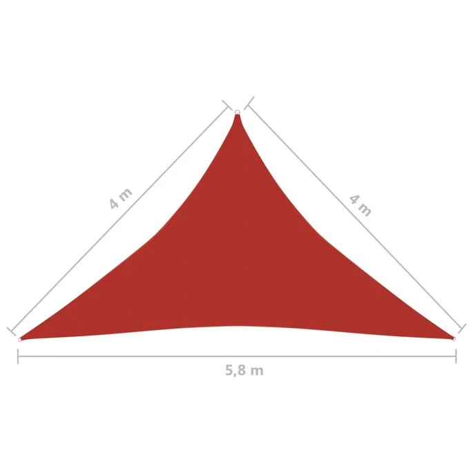 Voile D'ombrage 160 G/m² Rouge 4x4x5,8 M PEHD 8 Voile D'ombrage 160 G/m² Rouge 4x4x5,8 M PEHD – Image 6