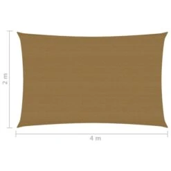 Voile D'ombrage 160 G/m² Taupe 2x4 M PEHD 13 Voile D'ombrage 160 G/m² Taupe 2x4 M PEHD -Mobilier De Jardin voile d ombrage 160 g m taupe 2x4 m pehd 3666722360128 939143