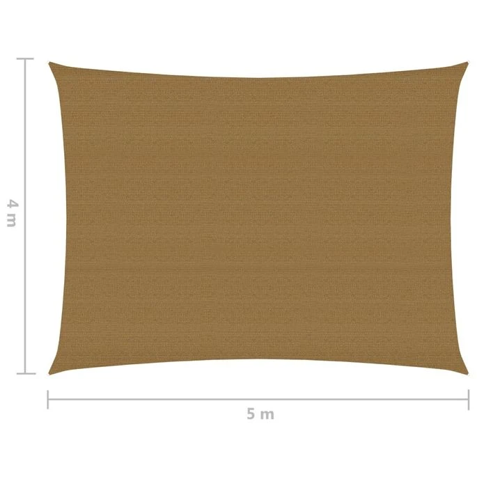 Voile D'ombrage 160 G/m² Taupe 4x5 M PEHD 8 Voile D'ombrage 160 G/m² Taupe 4x5 M PEHD – Image 6