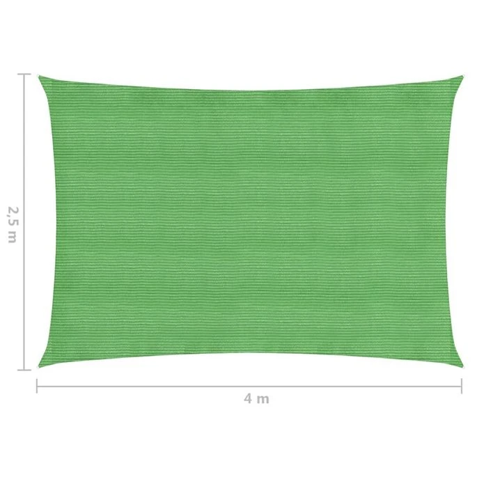 Voile D'ombrage 160 G/m² Vert Clair 2,5x4 M PEHD 8 Voile D'ombrage 160 G/m² Vert Clair 2,5x4 M PEHD – Image 6