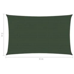 Voile D'ombrage 160 G/m² Vert Foncé 3x6 M PEHD -Mobilier De Jardin voile d ombrage 160 g m vert fonce 3x6 m pehd 8720286100233 939515