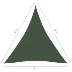 Voile D'ombrage 160 G/m² Vert Foncé 4x5x5 M PEHD -Mobilier De Jardin voile d ombrage 160 g m vert fonce 4x5x5 m pehd 3666722359641 939629