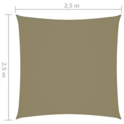 Voile De Parasol Tissu Oxford Carré 2,5x2,5 M Beige -Mobilier De Jardin voile de parasol tissu oxford carre 2 5x2 5 m beige 3666722470025 731816