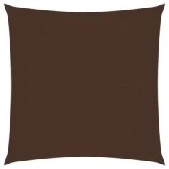 Voile De Parasol Tissu Oxford Carré 5x5 M Marron