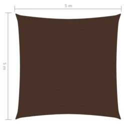 Voile De Parasol Tissu Oxford Carré 5x5 M Marron -Mobilier De Jardin voile de parasol tissu oxford carre 5x5 m marron 3666722469371 732606