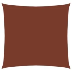 Voile De Parasol Tissu Oxford Carré 5x5 M Terre Cuite