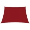 Voile De Parasol Tissu Oxford Carré 6x6 M Rouge