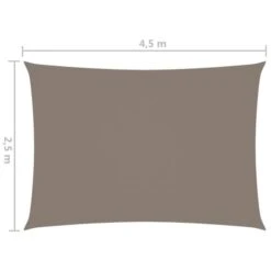 Voile De Parasol Tissu Oxford Rectangulaire 2,5x4,5 M Taupe -Mobilier De Jardin voile de parasol tissu oxford rectangulaire 2 5x4 5 m taupe 3666722883269 716576