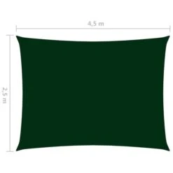 Voile De Parasol Tissu Oxford Rectangulaire 2,5x4,5m Vert Foncé -Mobilier De Jardin voile de parasol tissu oxford rectangulaire 2 5x4 5m vert fonce 8720286122297 716677