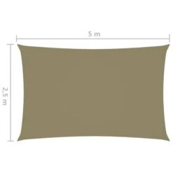 Voile De Parasol Tissu Oxford Rectangulaire 2,5x5 M Beige -Mobilier De Jardin voile de parasol tissu oxford rectangulaire 2 5x5 m beige 3666722776967 703595